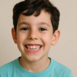 permanent retainer holding teeth in position after orthodontic treatment