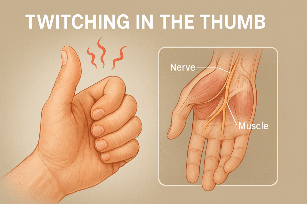 twitching in the thumb symptoms and remedies