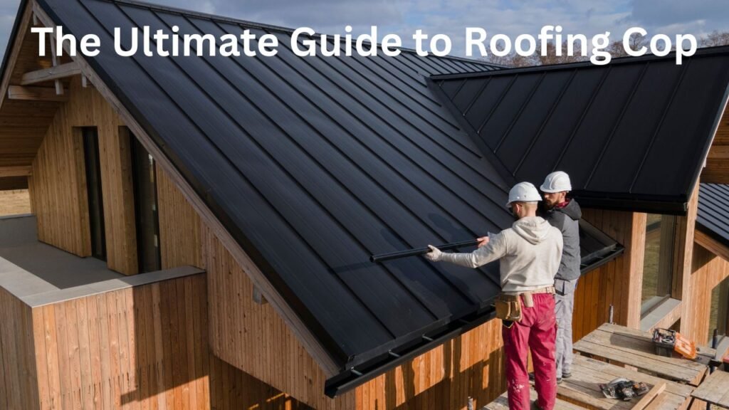 Roofing inspector or "roofing cop" examining a residential roof for fraud or damage claims