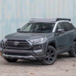 Toyota RAV4 with Victory and Prinsu roof racks shown side-by-side
