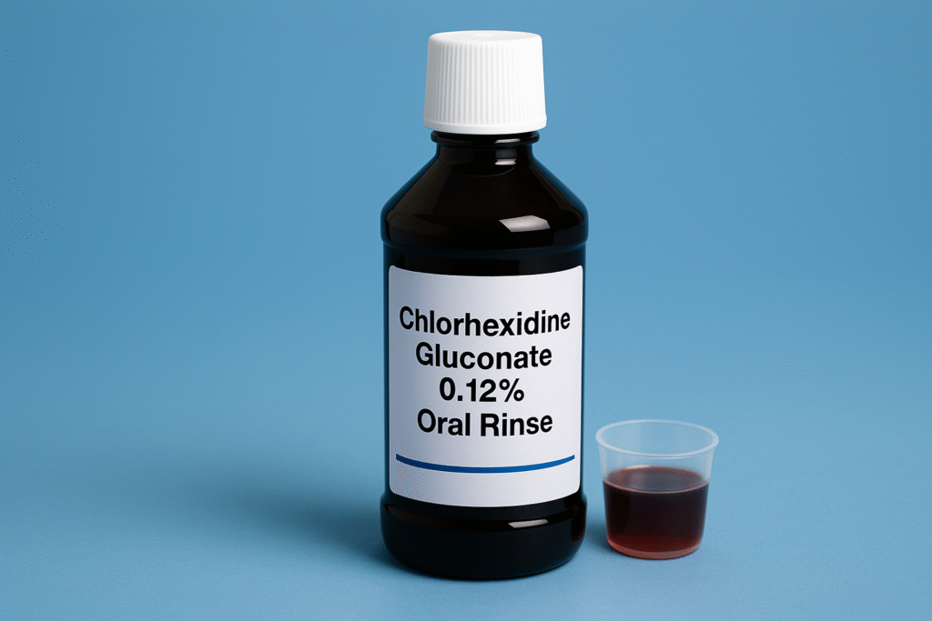 chlorhexidine gluconate 0.12 oral rinse used in dental hygiene