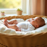newborn rolls on side in bassinet safe sleep